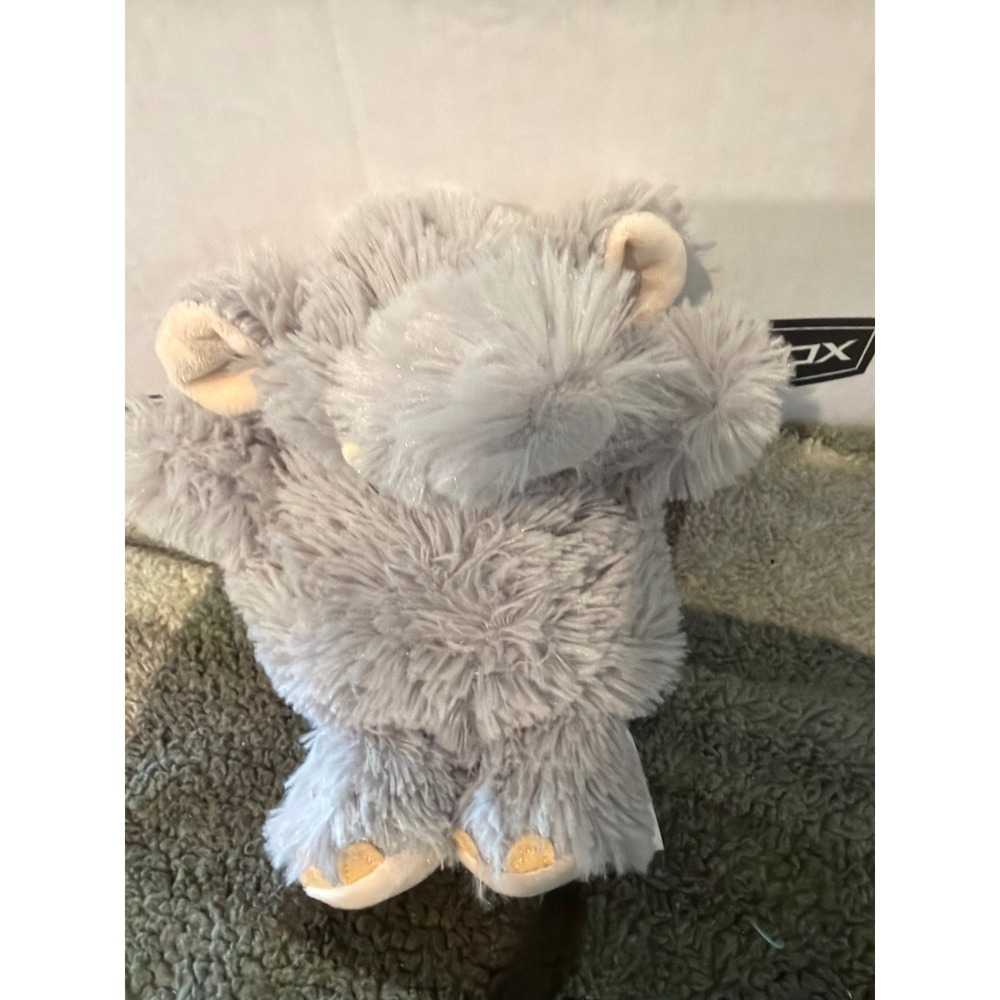 Warmies Hippo Grey Shaggy Plush Microwaveable Weighted Stuffed Animal Toy